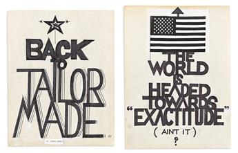 (ART.) Designs and papers of Los Angeles artist Judson Powell.                                                                                   